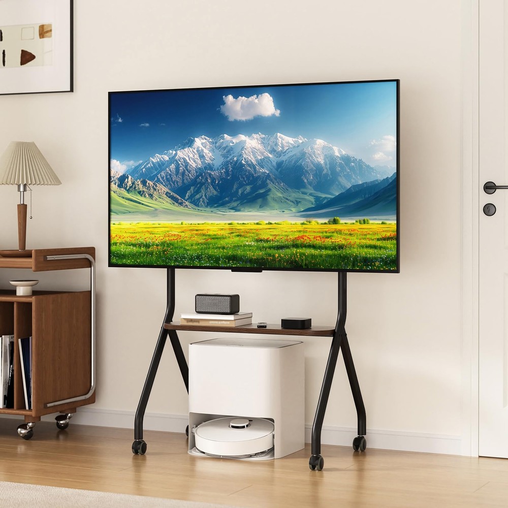 Rolling TV Stand for 49-75 Inch LCD LED OLED Flat/Curved Panel Screen TVs, Mo...