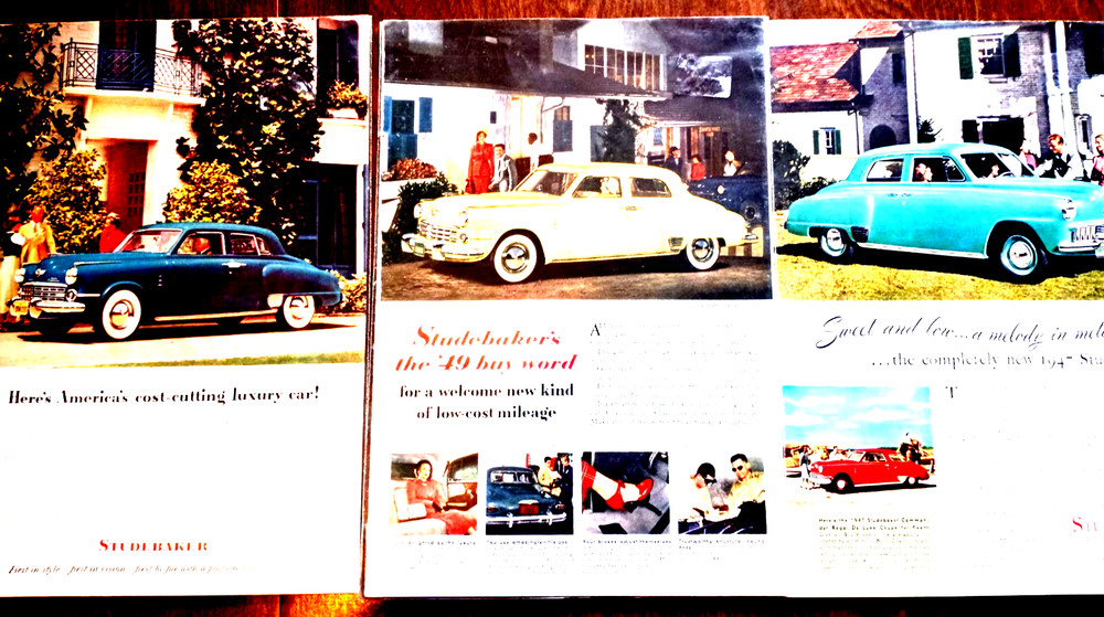 Vintage 3  STUDEBAKER  Print Ads Suitable For Framing
