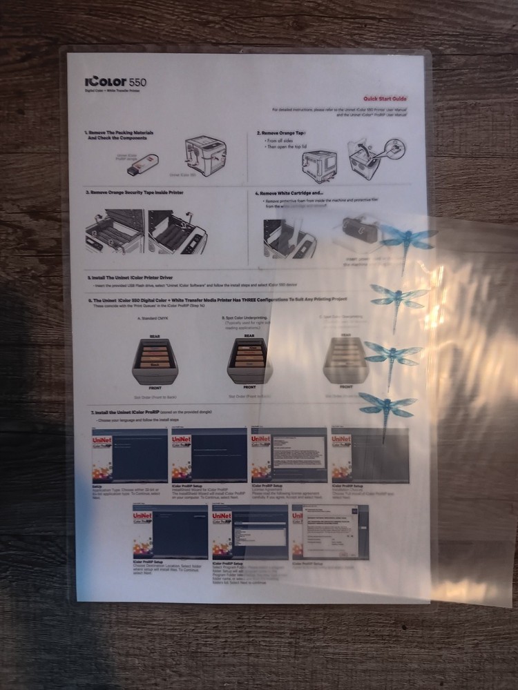 UNINET iColor 550 + Pro Rip and SmartCUT Software