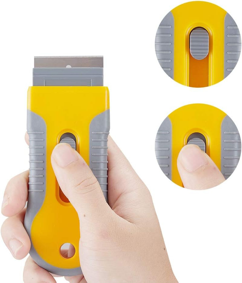 Razor Blade Scrape with 15Pcs Extra Blades, Scraper Tool, Razor Blade Retractabl