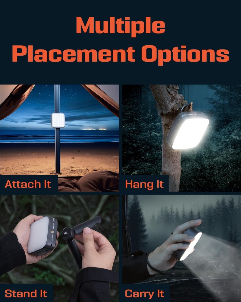 P4X Camping Lantern - Hanging Lantern w/ Bright & Warm Adjustable Lighting - ...