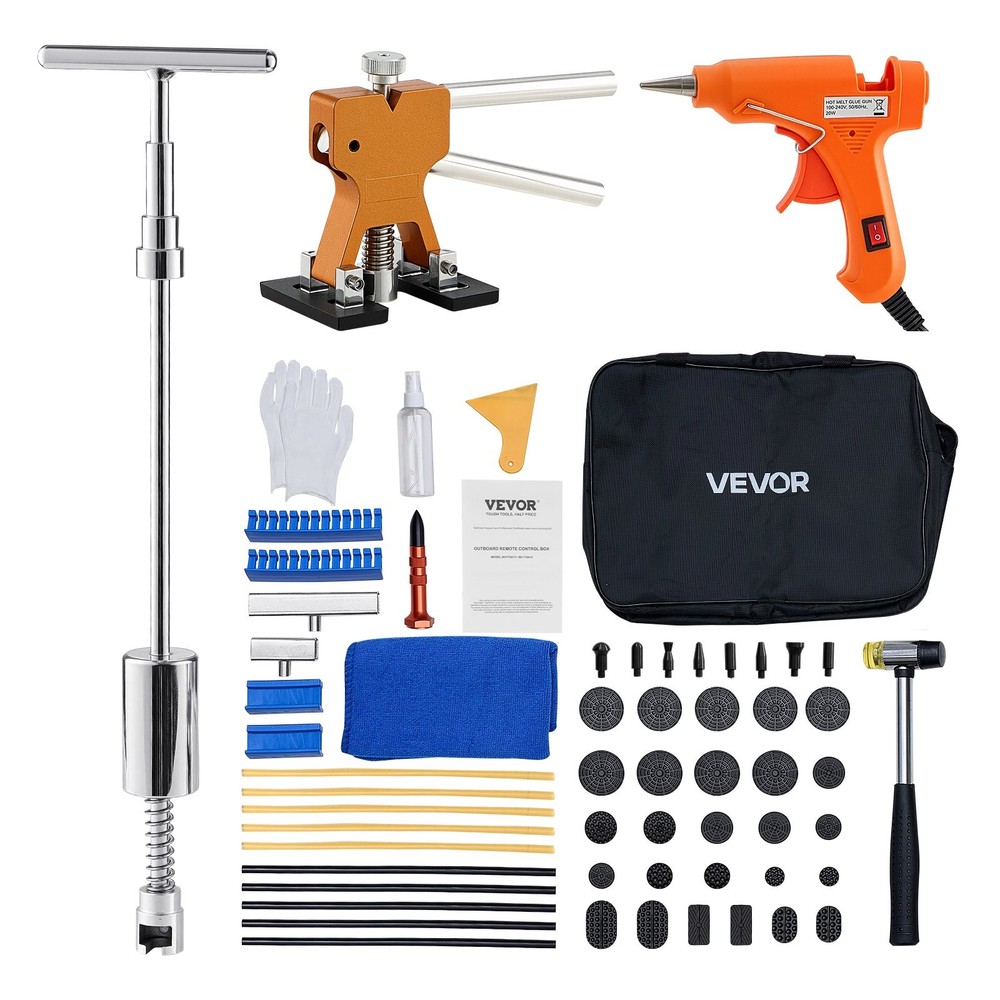 Dent Puller Kit 61 PCS Paintless Dent Removal Kit Golden Lifter Slide Hamm