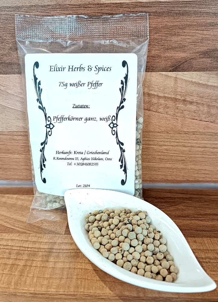 Greek Peppercorns Whole White & Black Set Elixir Herbs & Spices #76