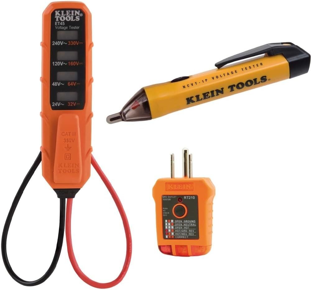 Compact 3-Piece Voltage Tester Set - Perfect for Home Electrical Troubleshooting