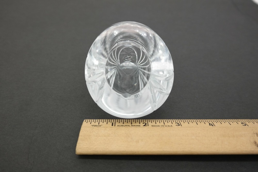 Crystal Half Egg Shaped Paperweight Candle Holder MT