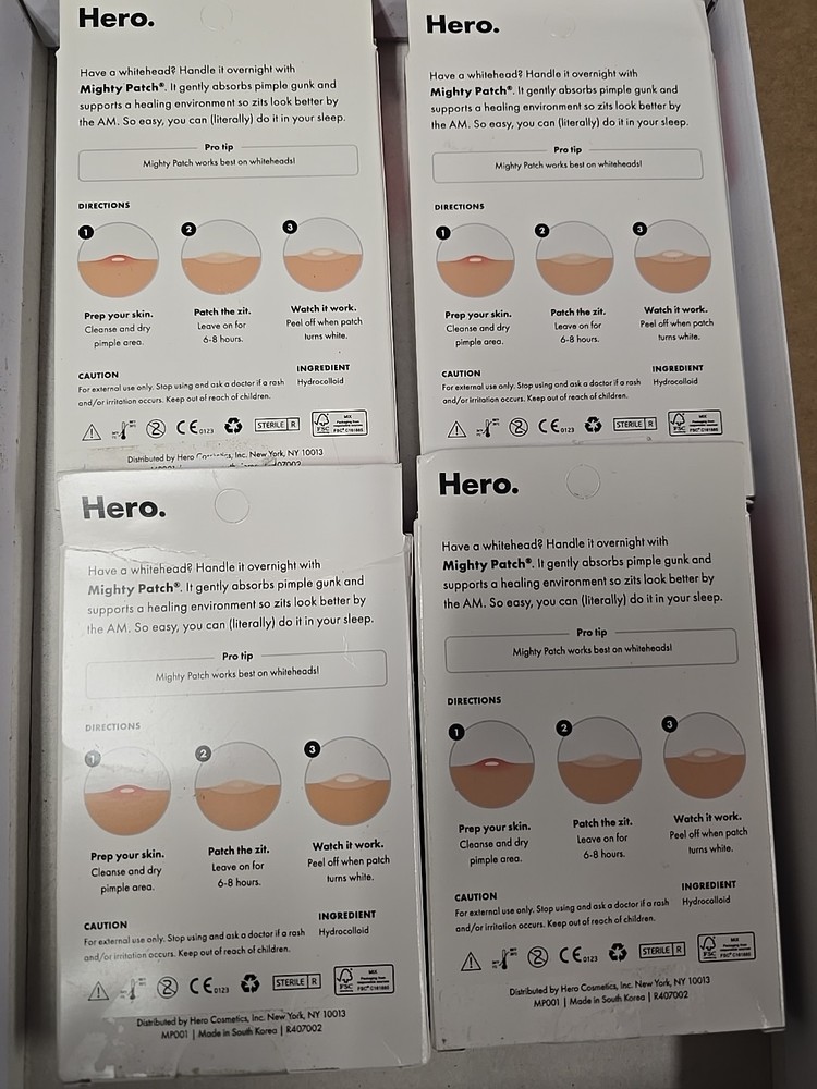 The Original Mighty Patch by Hero Cosmetics, 4 pack. exp 01/2027