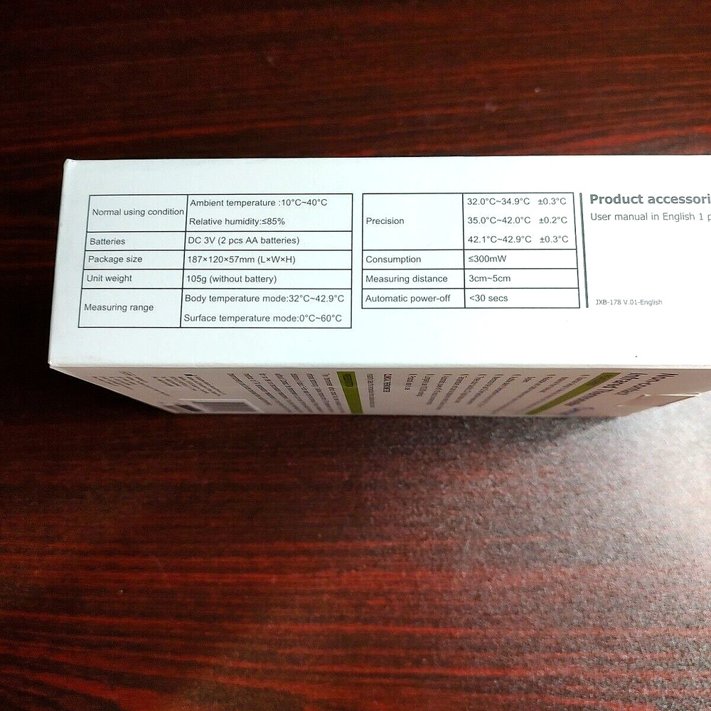 Berrcom Infrared Forehead Thermometer JXB 178 NonContact 1 Second Testing
