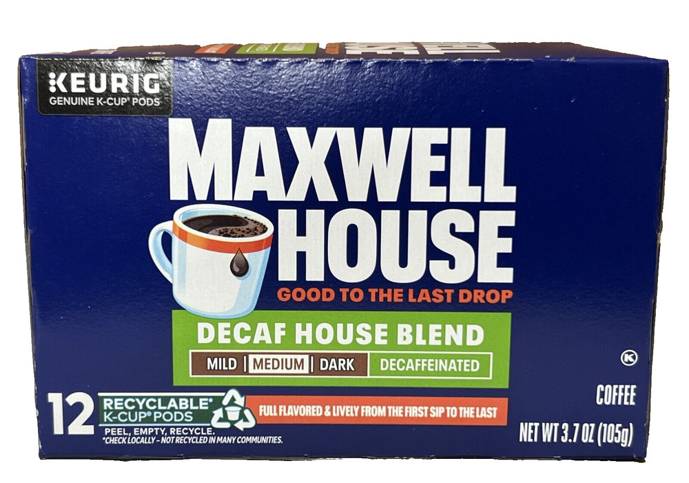Maxwell House Coffee House Blend Decaffeinated K Cups 12 ct