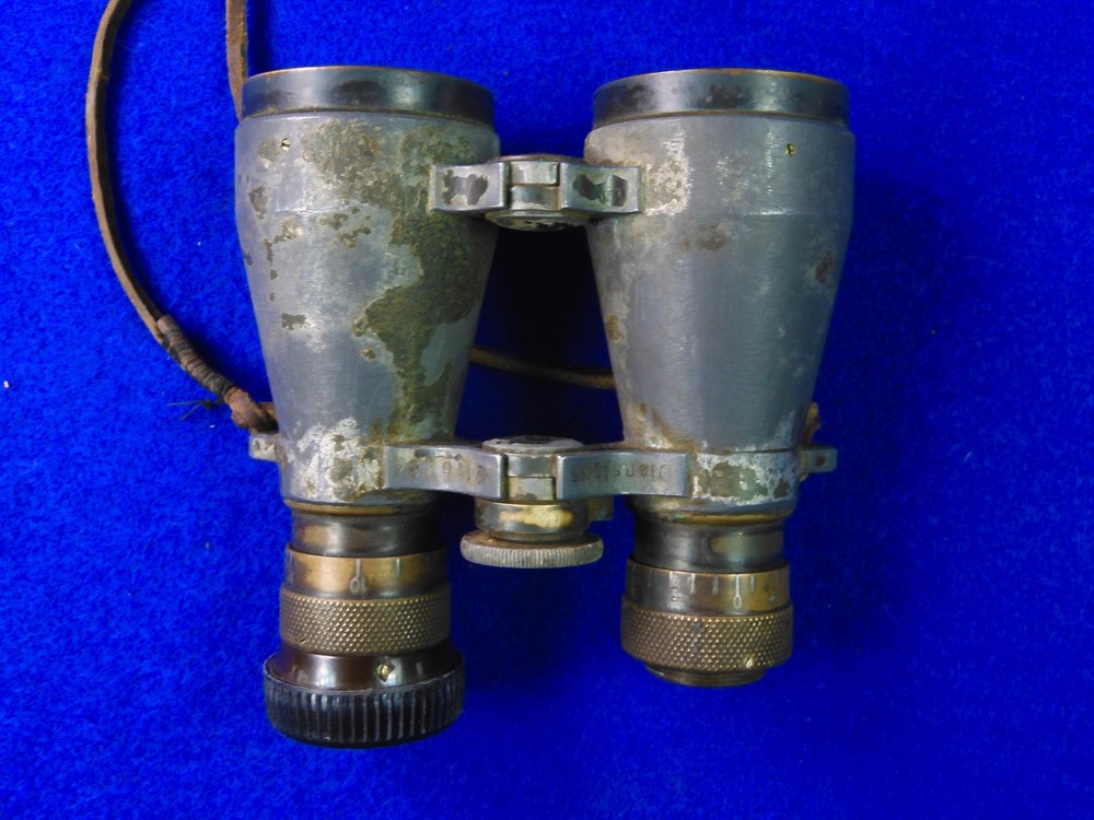US WW1 Antique Oold Binoculars w/ Case
