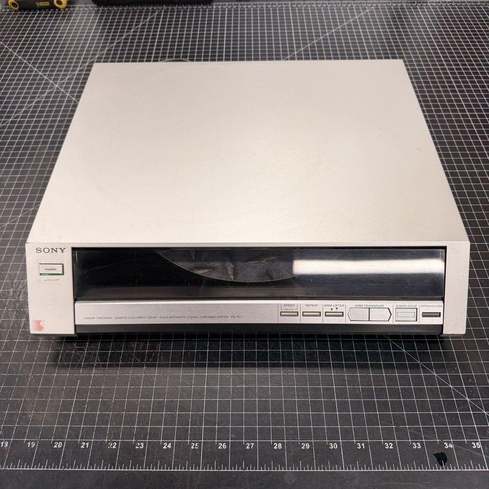 Sony PS-FL7 Front Loading Direct Drive Linear Tracking Turntable Tested Works