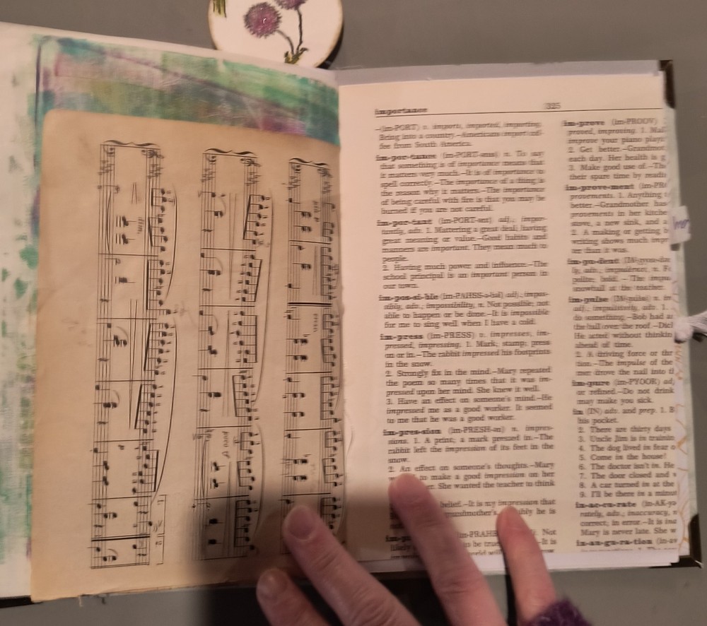 Handmade fabric covered junk journal