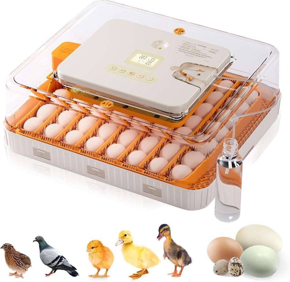 56 Egg Incubator with Automatic Egg Turning Egg Hatching Humidity & Temp Control
