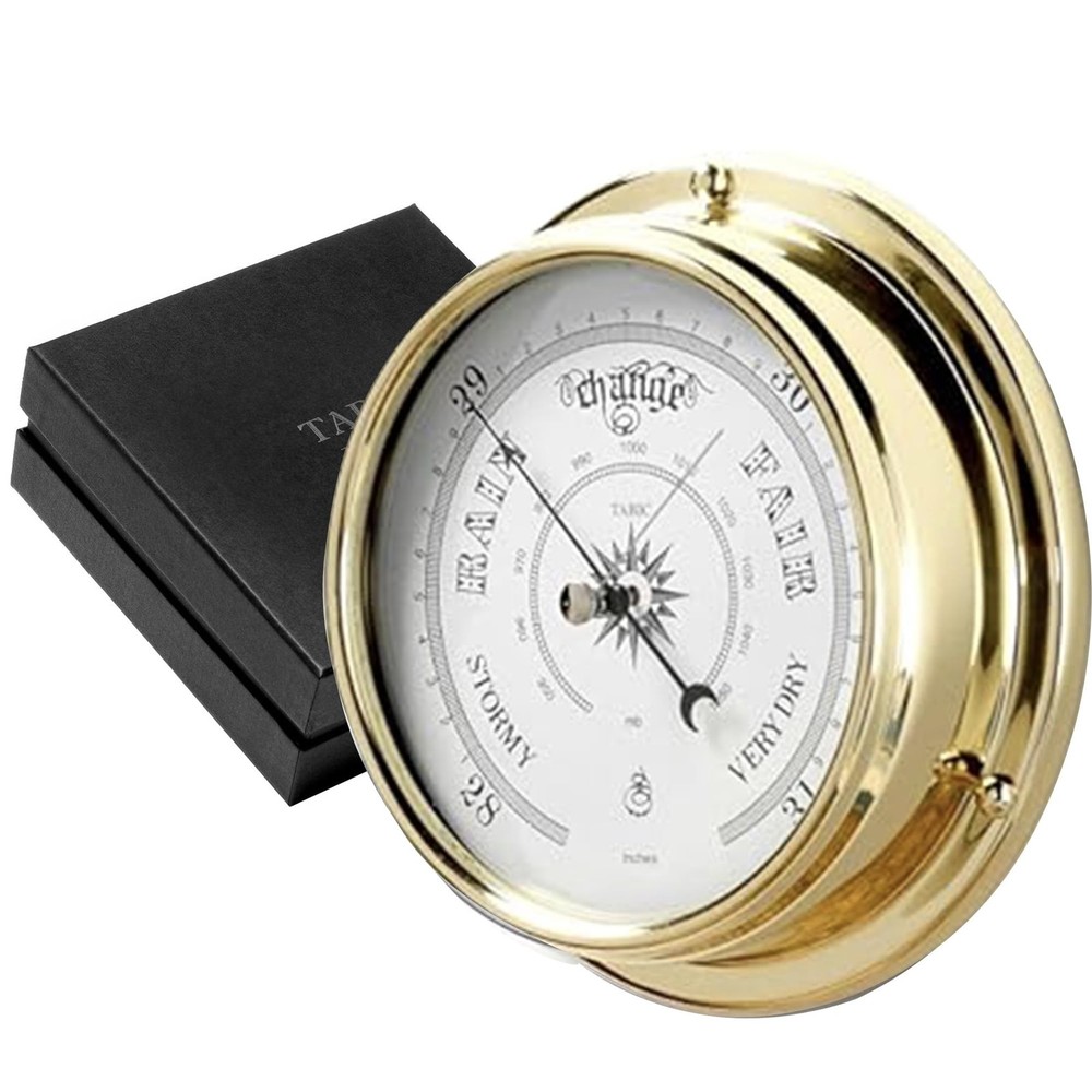 Mariner MkII Traditional Barometer Range Brass - Classic White Dial