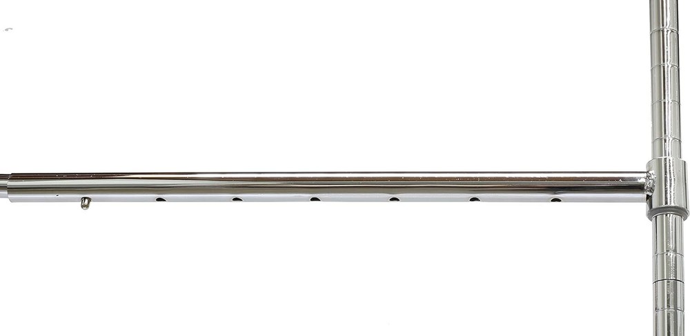 Simple Houseware Adjustable Closet Hanging Rod, Chrome 1 Pack,