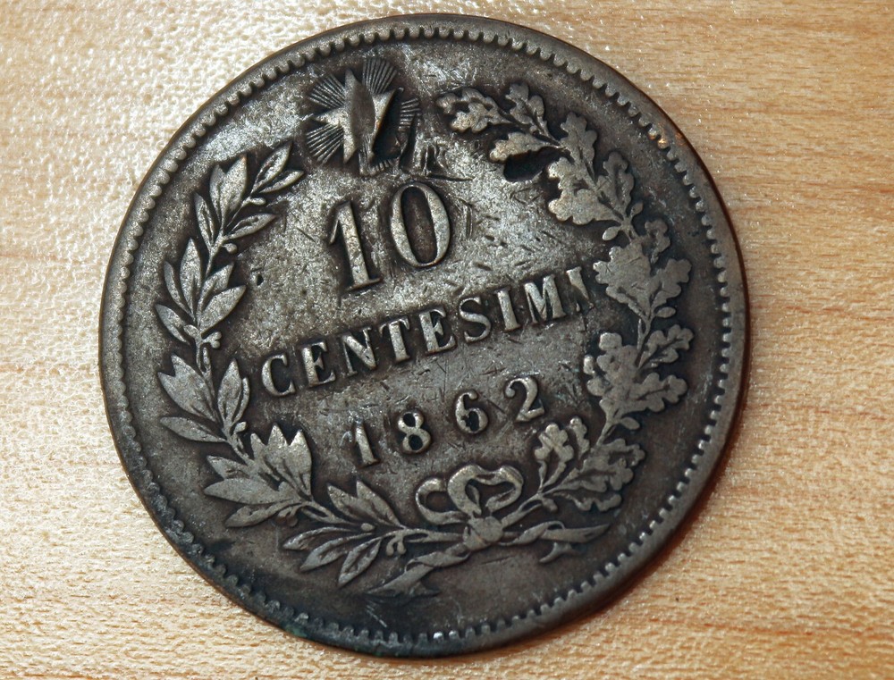 1862 Italy 10 Centesimi
