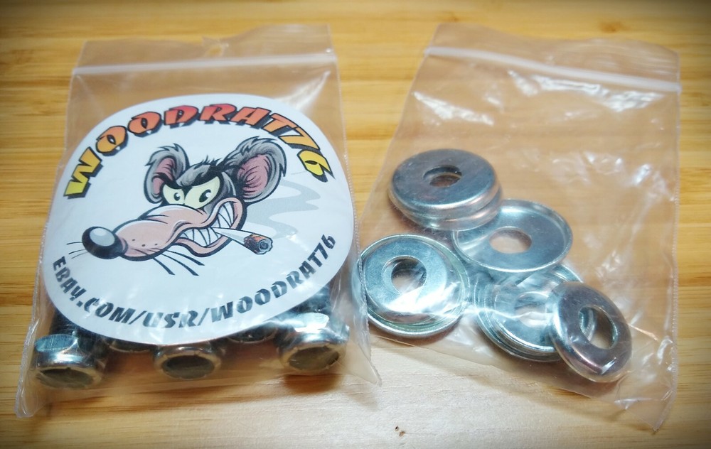 New! Pack of Five/ High Performance / Replacement Kingpins+Top & Bottom Washers!