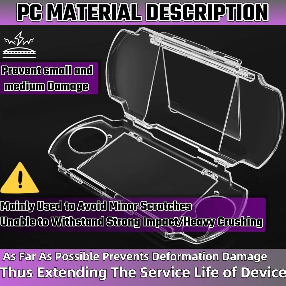 Lightweight Clear PSP Protector - Shock/Scratch Resistant for All Series Models