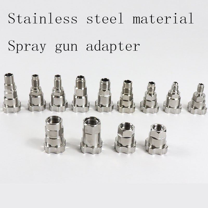 Spray Gun Adapter （Stainless）for SATA/ Devilbiss /Iwata/Avalon Warte/universal