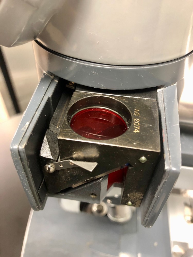 American Optical Trinocular Compound Microscope