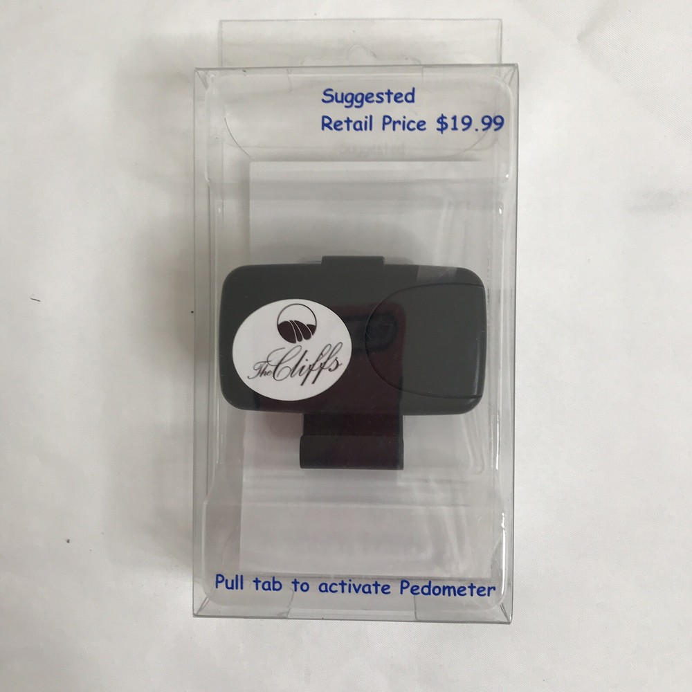 The Cliffs Pedometer – Steps, Calories, total steps, sensitivity adjustment– NIB