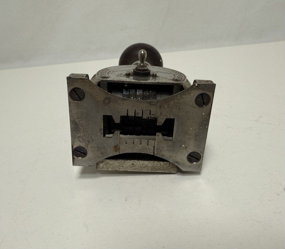 Vintage Bates Numbering Machine 5 Wheels Style Duplicate Consective Repeat