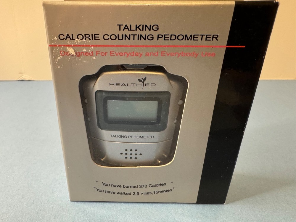 Voice Zone Talking Calorie Counting Pedometer  Silver New