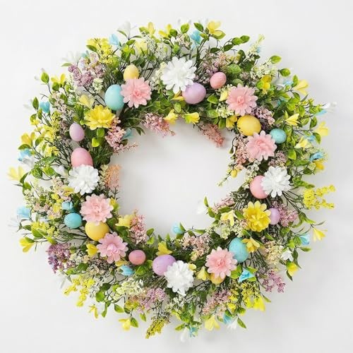 Wreath for Front Door Decorations Egg Door Wreath Decorations, Spring Easter