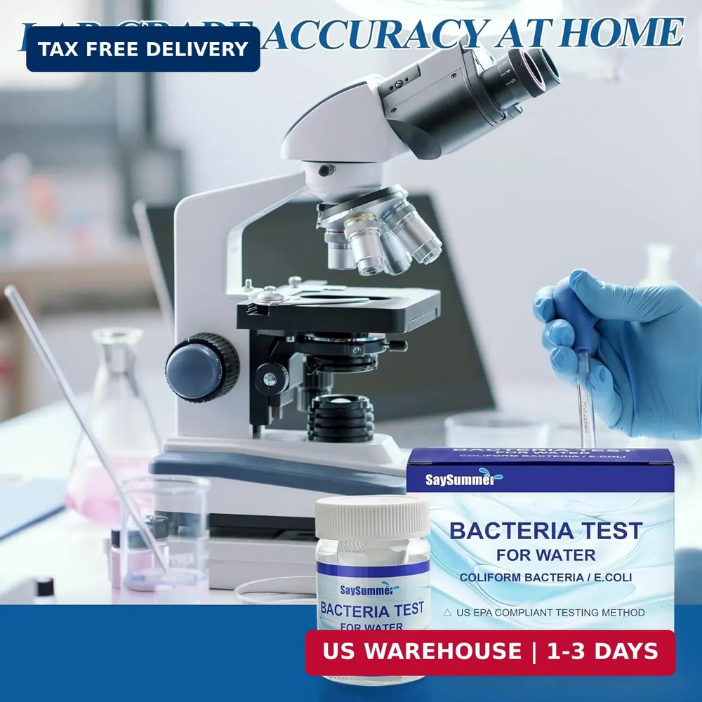 Drinking Water Bacteria Test Kit: 2 Tests Detecting Coliform E coli Bacteria - a