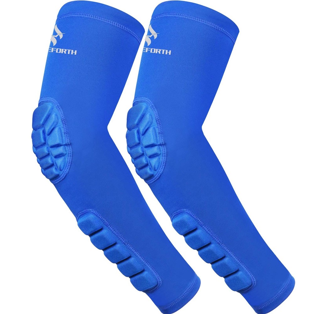 2PCS Padded Elbow Forearm Sleeves Compression Arm Protective Support XX-Large