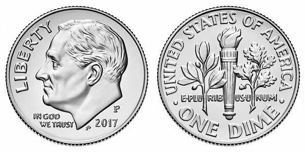 2017 P & D  Uncirculated Roosevelt Dime From Mint Rolls