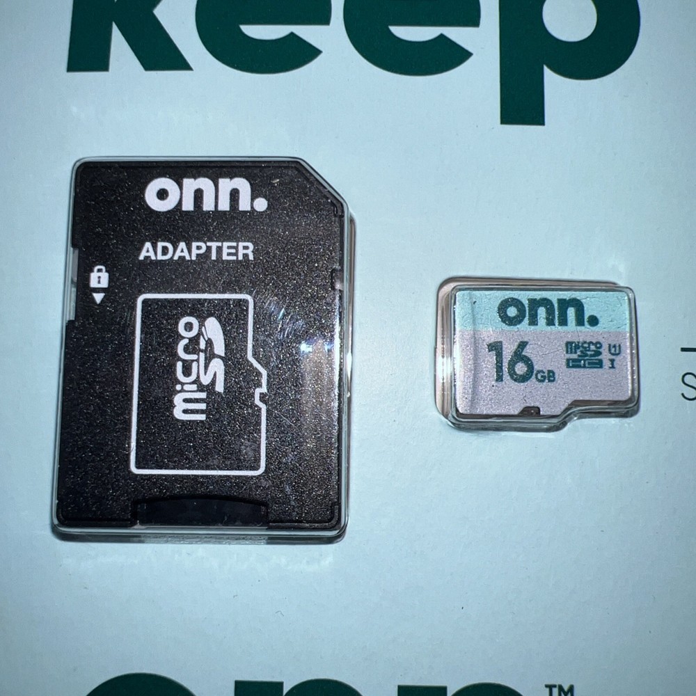 ONN. 16GB Class 10 U1 MicroSDHC Flash Memory Card with Adapter