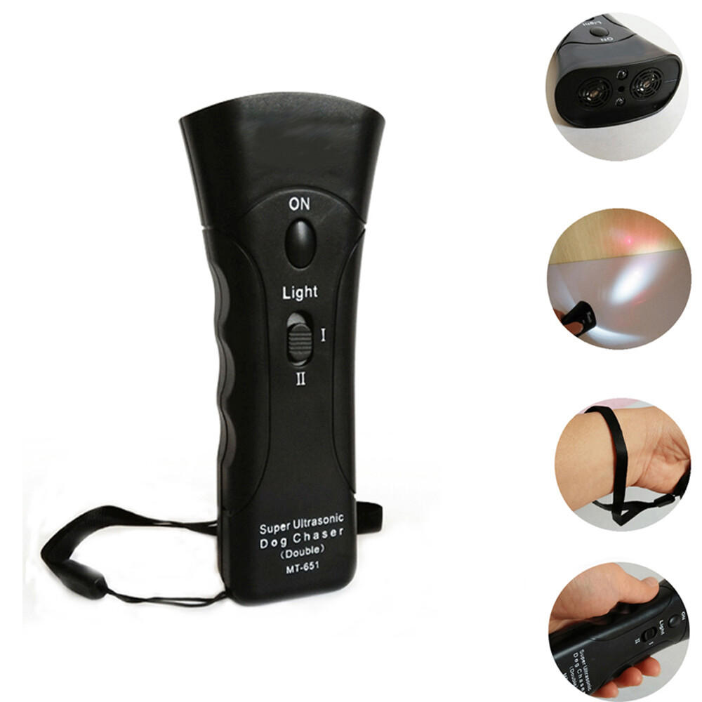 Dog Chaser Anti Barking Trainer LED Flashlight Training Repeller P1Z2