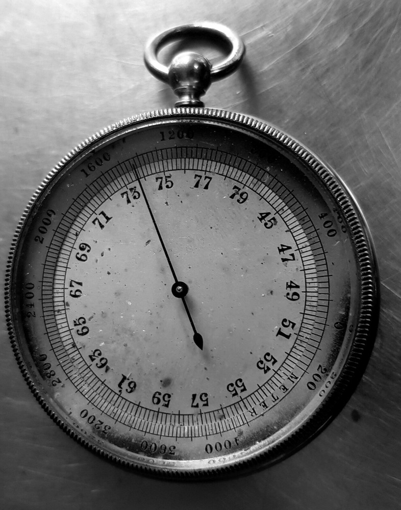 Vintage Old Antique Altimeter - Look!