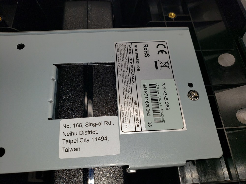 TEC Flytech POS385 15" POS Touchscreen Terminal