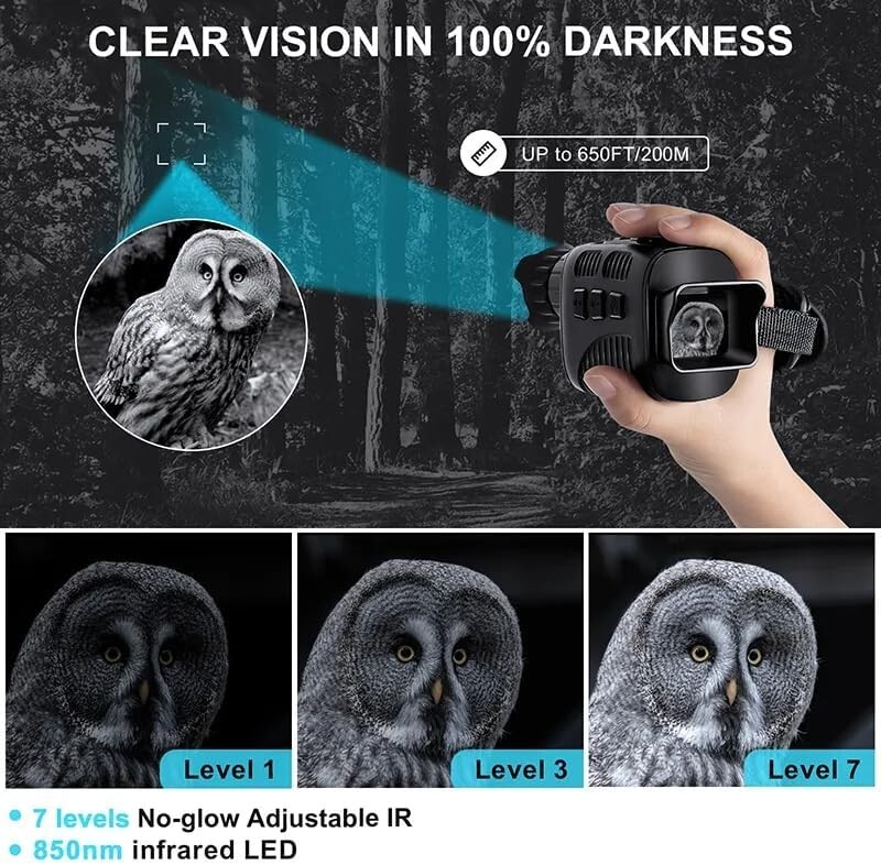 Night Vision LCD Digital Screen Binoculars Goggles 32GB Monocular Infrared