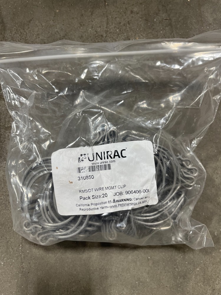 UNIRAC RM5 RMDT Wire Management MGMT Clip (20 Pack)