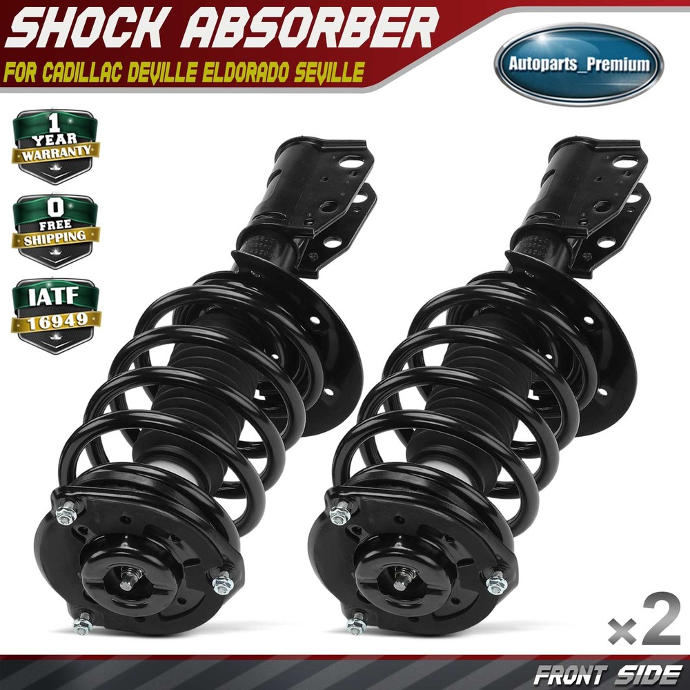 2x Front Complete Strut & Coil Spring Assy for Cadillac DeVille Eldorado Seville