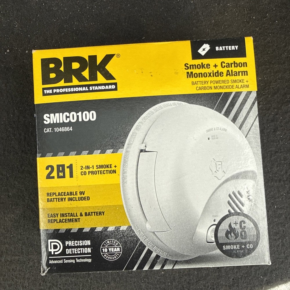 BRK Battery-Powered Ionization Smoke and Carbon Monoxide Detector