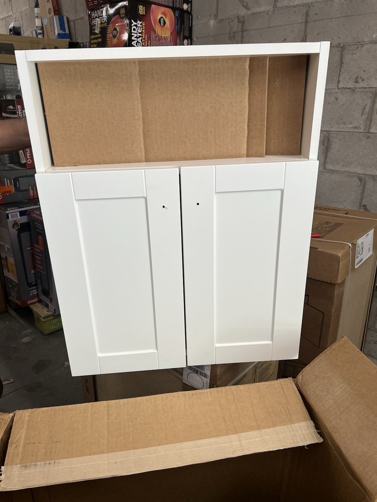 Del Mar Surface-Mount Bathroom Storage Wall Cabinet In White