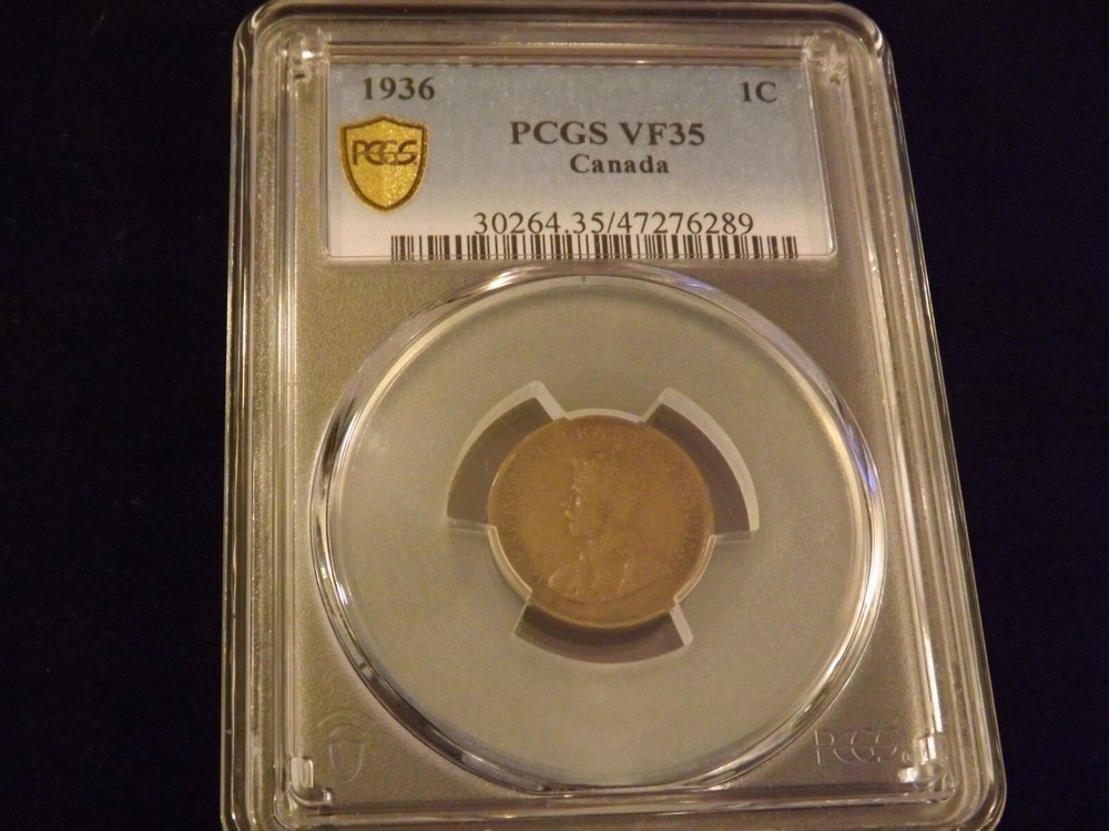 1936    1 C     Canada             PCGS  VF 35