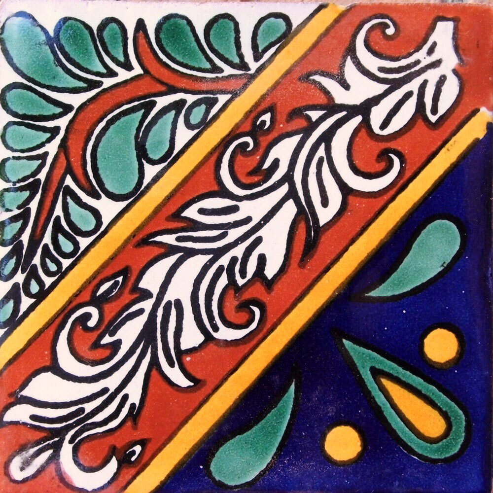 #C003 MEXICAN CERAMIC HANDMADE TALAVERA TILE SETS