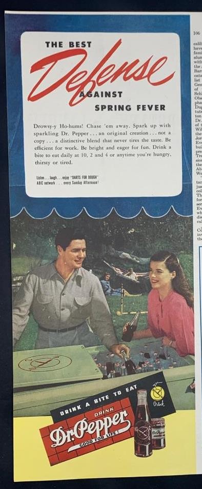 Magazine Ad* - 1947 - Dr. Pepper - (#2)