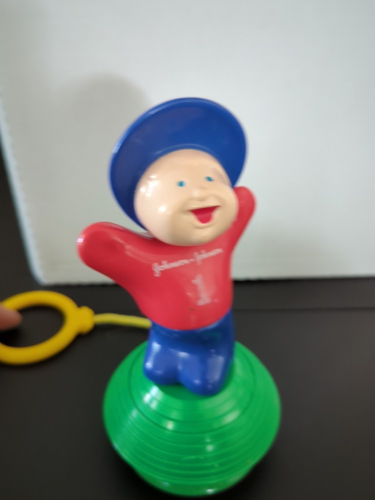 Johnson and Johnson Pull String Standup Baby Toy Vintage