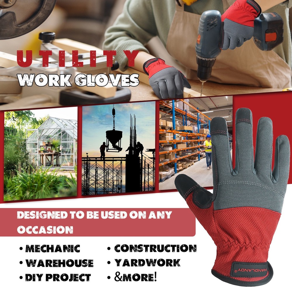 HANDLANDY Utility Mechanic Working Gloves