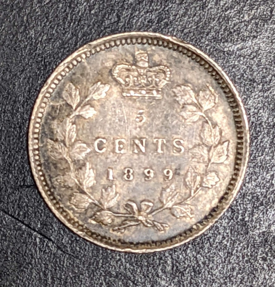 1899 Canada 5 Cent Silver Victoria