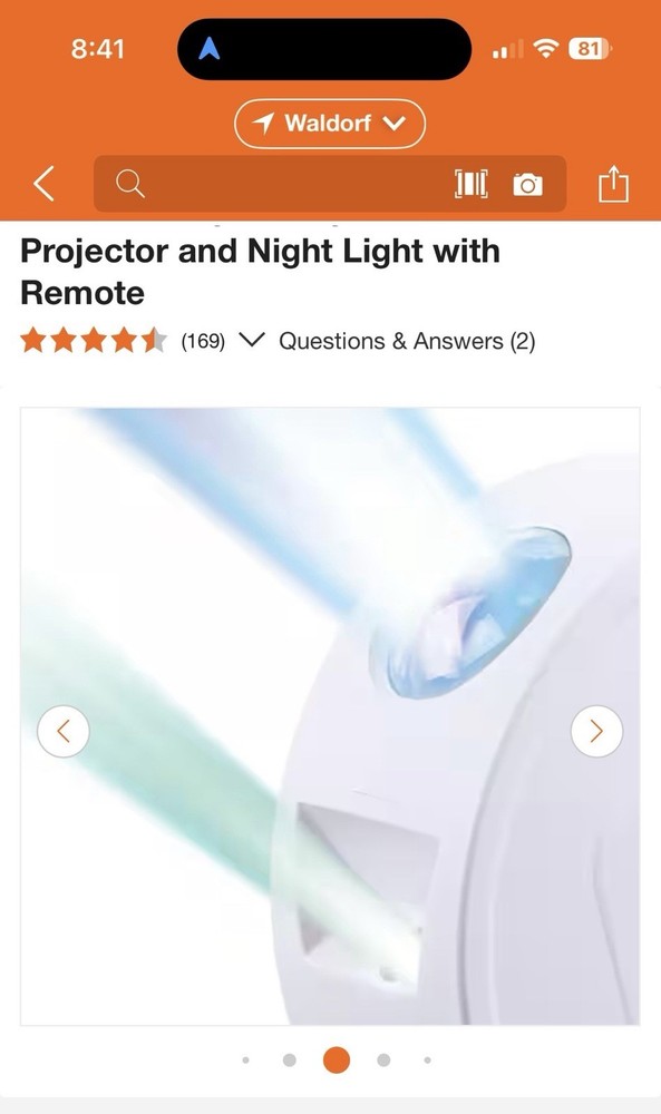 HY-IMPACT Northern Sky Brite Galaxy Lite Projector with Remote Control New
