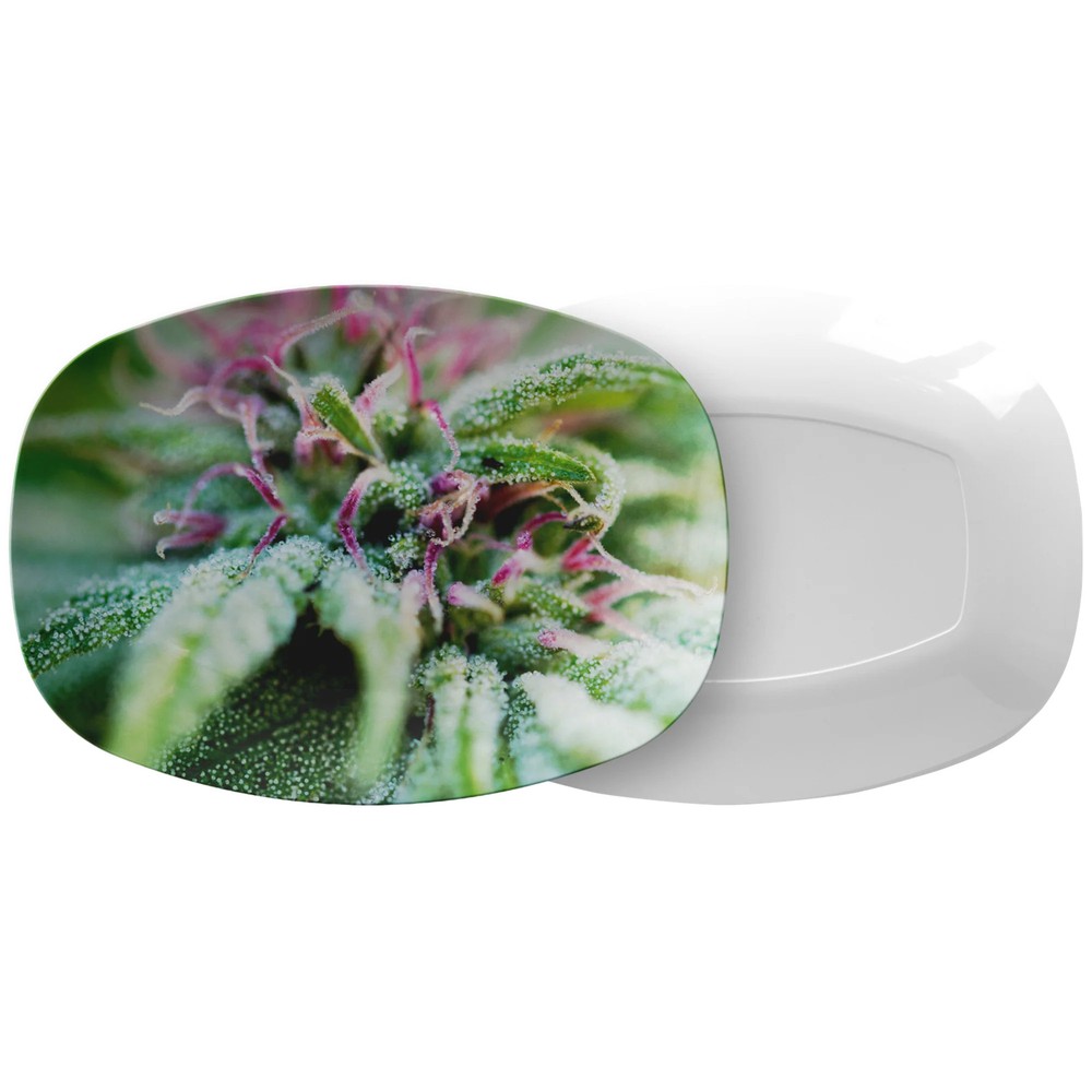 Blooming With Purple Cannabis Platter
