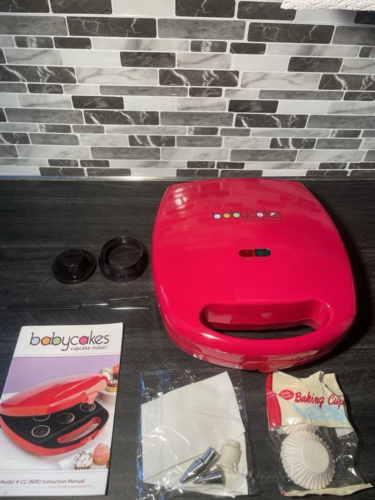 Baby cakes Nonstick Coated Cupcake Maker Red