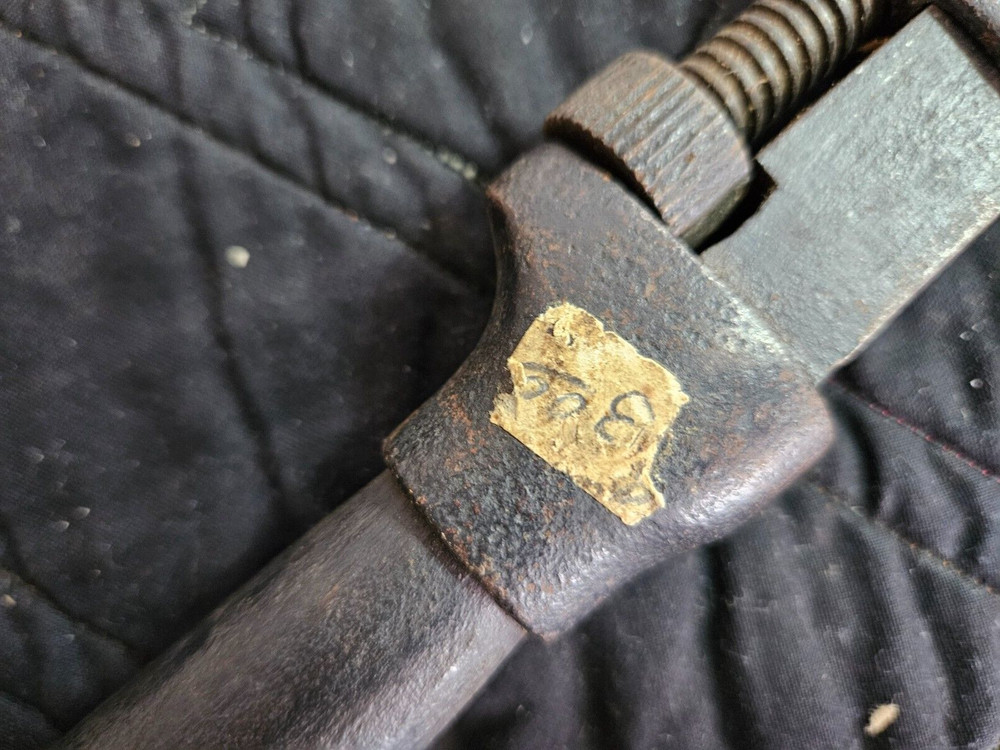 Antique Tools: Monkey Pipe Wrench ~ Wooden Handle ~ 12"