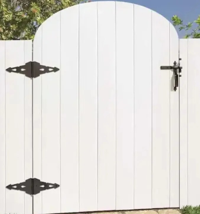 Everbilt Black Post Latch Gate Kit Decorative Hinges w/ Mounting Hardware 18101